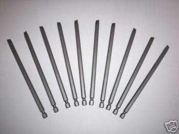 10 MIT 6 SLOTTED 1/4 POWER DRILL SCREW DRIVER BITS