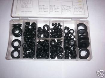 180pc RUBBER GROMMET ASSORTMENT 8 SIZES