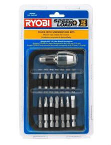 15pc RYOBI SPEED LOAD RAPID QUICK CHANGE SCREWDRIVER SCREW DRILL BIT SET AR2006