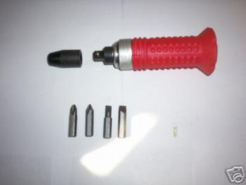 3/8 SOFT GRIP IMPACT DRIVER SCREWDRIVER w/CASE & BITS