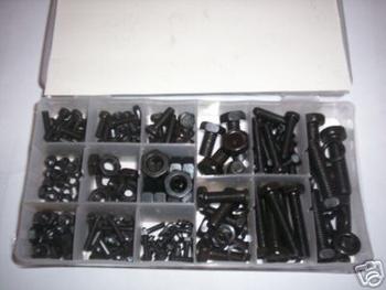 240pc METRIC NUTS BOLTS SCREWS LOCK WASHERS ASSORTMENT