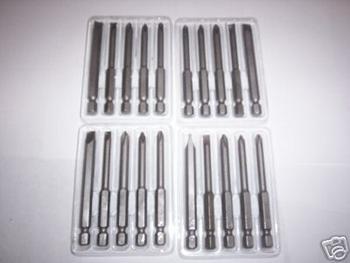 20 IIT 3 PHILLIPS & FLAT POWER DRILL SCREW DRIVER BITS