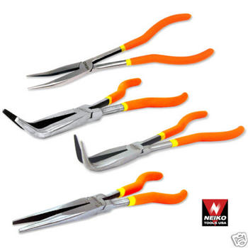 4pc NEIKO TOOL USA PROFESSIONAL 11 LONG NOSE PLIER SET