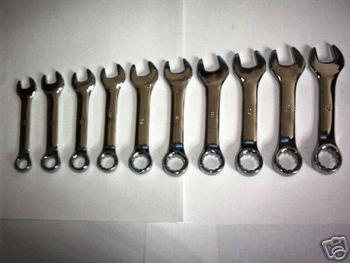 10pc NEIKO TOOLS USA STUBBY WRENCH SET POLISHED METRIC