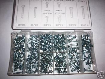 200pc SELF DRILLING TAPPING METAL SCREW ASSORTMENT