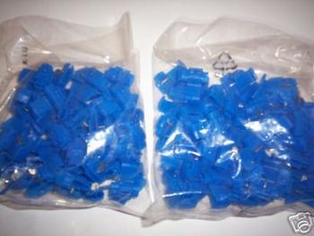 100 BLUE QUICK SPLICE WIRE CONNECTOR TERMINALS 14-16 GA