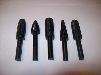 5pc CALHAWK ALLOY STEEL RASP FILE BURRS 1/4 SHANK METAL