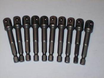 10 POWER EXTENSION BARS DRIVER BITS HEX SHANK 3/8