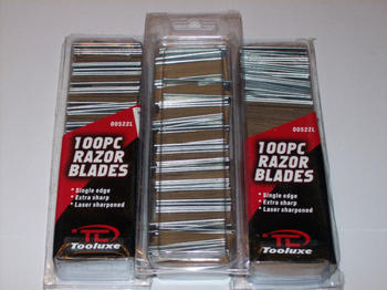 300 TOOLUXE STRAIGHT EDGE RAZOR SCRAPER BLADES