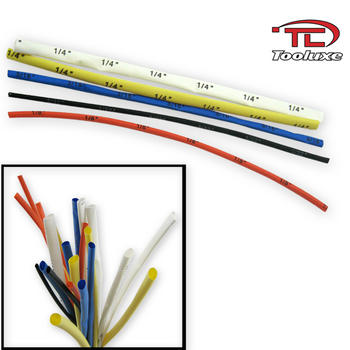 110pc TOOLUXE HEATSHRINK TUBING ASSORTED SIZE WIRE WRAP