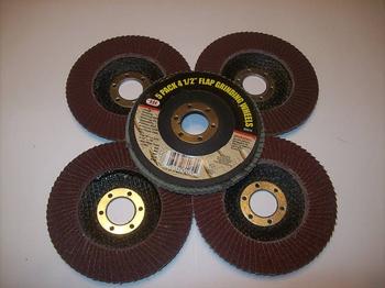 5 ASSORTED GRIT 4-1/2 ANGLE GRINDER SANDING FLAP DISC