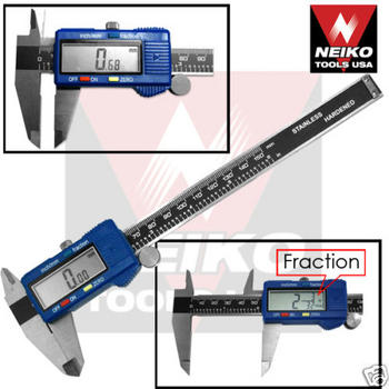 6 DIGITAL CALIPER STAINLESS LCD SCREEN NEIKO USA