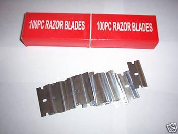 200 STRAIGHT EDGE RAZOR BLADES FOR RAZOR SCRAPER KNIFE