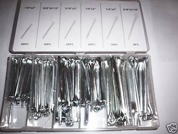 144pc LONG COTTER PIN ASSORTMENT SET EXTRA LARGE