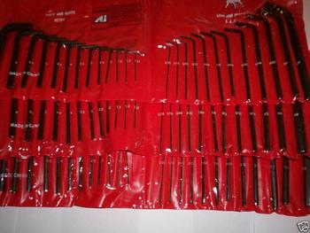 75pc HEX KEY ALLEN WRENCH SET LONG & SHORT ARM SAE & METRIC