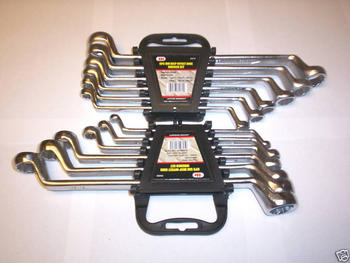 12pc DEEP OFFSET DOUBLE BOX END RING WRENCH SET SAE & METRIC