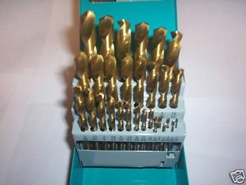 29pc ILLINOIS INDUSTRIAL TITANIUM DRILL BIT SET HSS