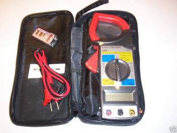 CALHAWK DIGITAL CLAMP METER LCD W/CASE TEST LEADS AC DC