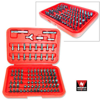 100pc SECURITY BIT SET TAMPER TORX HEX PHILLIPS SLOTTED