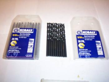 20 KOBALT BLACK OXIDE DRILL BITS 9/64