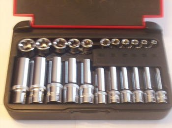 22pc CALHAWK PRO FEMALE E-TORX SOCKET SET SHALLOW/DEEP