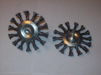 2pcs 3 KNOTTED TWISTED COARSE WIRE WHEELS FOR DRILLS