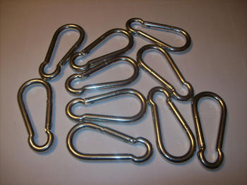 10 SNAP HOOK CARABINERS 7/16 1000lb STRENGTH CZCSH7