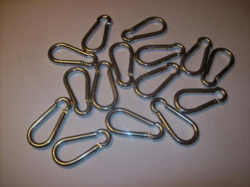 15 SNAP HOOK CARABINERS 3/8 800lb STRENGTH CZCSH6