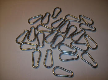 25 SNAP HOOK CARABINERS 1/4 350lb STRENGTH CZCSH4