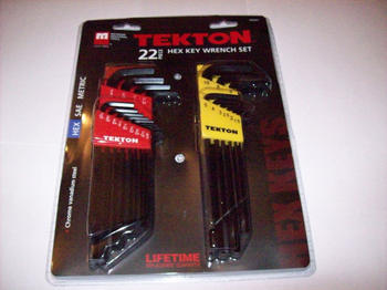 22pc TEKTON LONG ARM ALLEN HEX KEY WRENCH SET