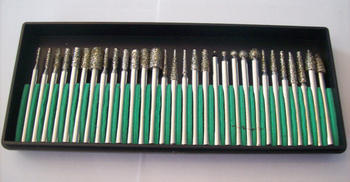 30pc DIAMOND BURR BIT SET FITS DREMEL TOOL 40 GRIT