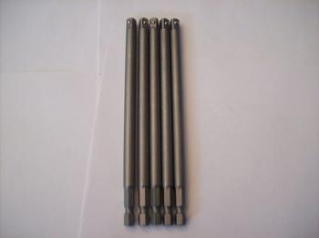 5pcs 6 SQUARE POWER EXTENSION BARS BITS HEX SHANK 1/4