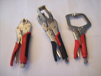 3pc WELDING VISE CLAMP LOCKING PLIER SET RUBBER GRIPS