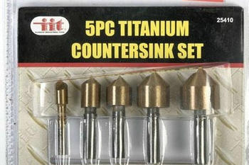 5pc TITANIUM COUNTERSINK DRILL BIT SET 1/4 - 3/4