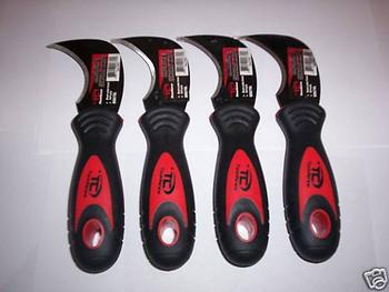 4 TOOLUXE LINOLEUM KNIFE KNIVES SOFT GRIP