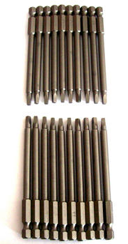 20 ENKAY 3-1/2 ROBERTSON #2 SQUARE SCREW DRIVER BITS MAGNETIC TIP ROUND SHAFT