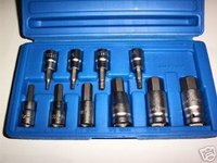 10pc 3/8 & 1/2 Drive HEX ALLEN SOCKET SET SAE