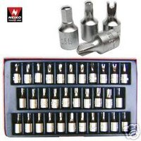 32pc 1/4SECURITY TAMPER PROOF TORX HEX BIT SOCKET SET