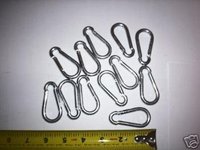 12 SNAP HOOK CARABINERS 1/4 350lb STRENGTH 488-2