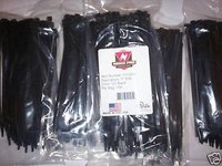 500 BLACK 7 NYLON WIRE CABLE ZIP TIES MADE IN USA