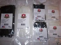 600 ASSORTED NYLON WIRE CABLE ZIP TIES USA MADE 4 & 7