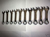 10pc NEIKO TOOLS USA STUBBY WRENCH SET POLISHED METRIC