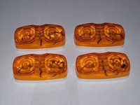 4 Amber 2 x 4 TRAILER LIGHTS SIDE MARKER TURN SIGNAL