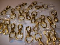 20pcs #1 FAST SWIVEL SNAPS ALLOY STEEL BRASS CZSS1FS