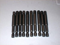 10 POWER EXTENSION BARS DRIVER BITS HEX SHANK 1/4