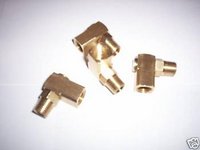 4pcs BRASS AIR SWIVEL CONNECTORS 90 DEGREE ANGLE 360 SPIN