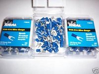 300 IDEAL #10 SPADE TERMINAL WIRE CONNECTORS BLUE VINYL