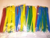 400 7 NYLON WIRE CABLE ZIP TIES RED BLUE GREEN YELLOW
