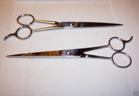 2 ICE TEMPERED 7-1/2 BARBER SCISSORS SHEARS STAINLESS