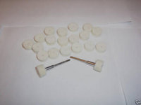 20 FELT POLISHING BUFFING WHEELS W/MANDRELS FOR DREMEL